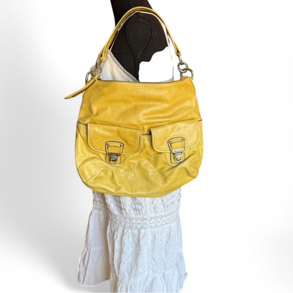 VINTAGE Y2K Mustard Yellow Coach Tote